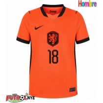 Camiseta Países Bajos Donyell Malen #18 Primera Equipación Mundial 2026 manga corta